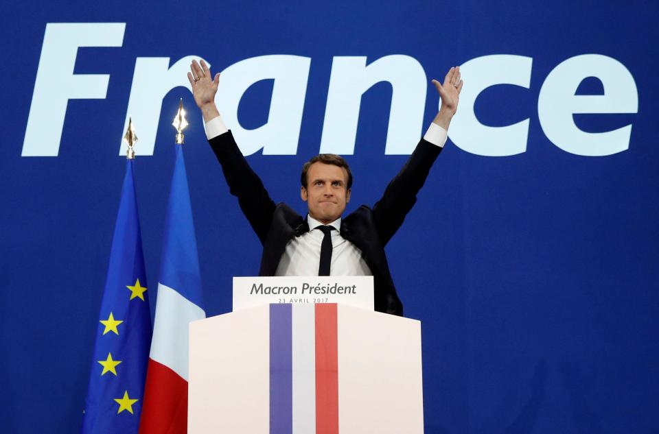  Macron sensationally stormed ahead in the race for the French presidency