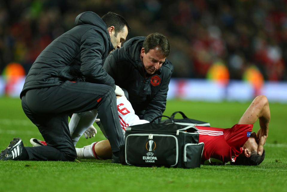 Manchester United striker Zlatan Ibrahimovic has been ruled out for the rest of the season in a huge blow