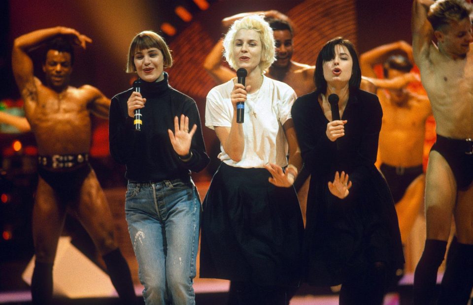 Bananarama at their final perfomance at the Brit Awards in 1988