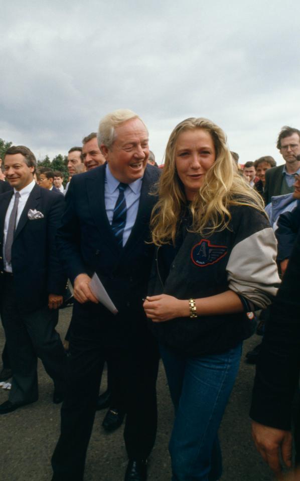  Ms Le Pen pictured with her father shortly after he announced his candidacy in the 1988 French presidential elections