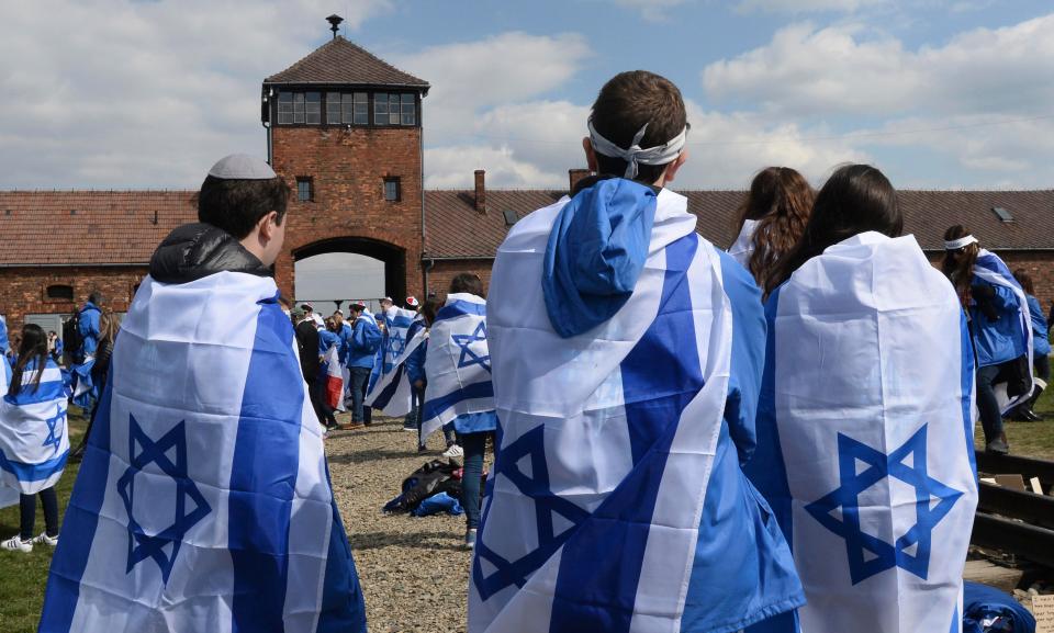  Jews from Israel and around the world marched the 3km route from Auschwitz to Birkenau commemorating the Holocaust victims