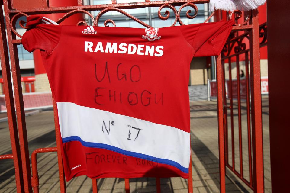 Fans hung shirts of their former favourite up outside on the gates of the Riverside