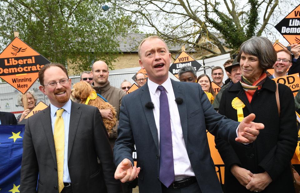  He was supporting former Lib Dem MP Julian Huppert - who was booted out of Parliament in 2015