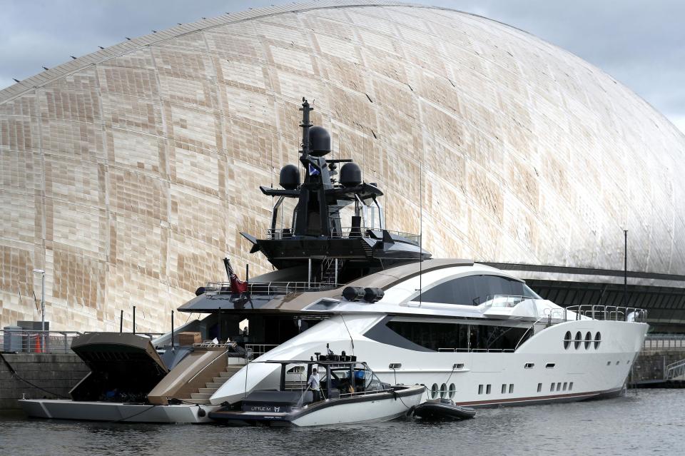  The £40million Lady M superyacht previously turned heads on the Glasgow riverside