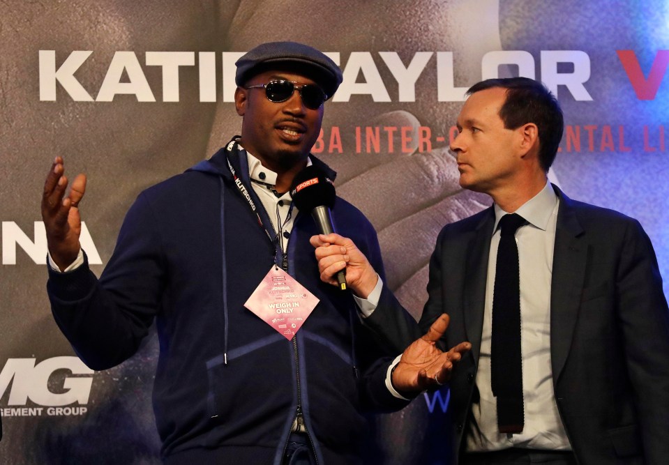 Heavyweight legend Lennox Lewis had his say at the weigh-in