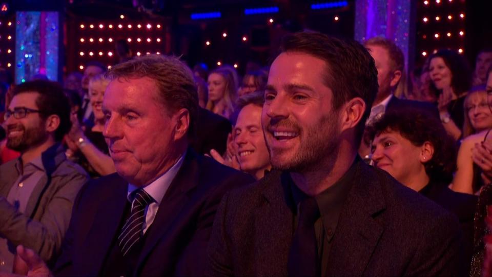  Jamie turned out to support Louise on Strictly last year with his footie dad Harry Redknapp last year