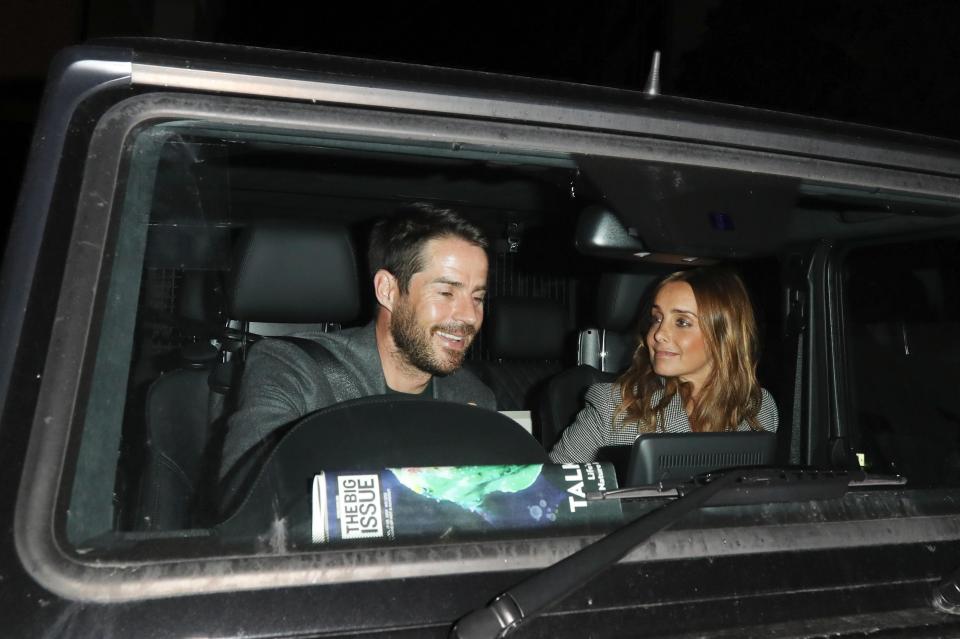  The couple were seen smiling as they got into their car and headed home together