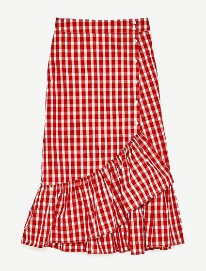  Zara's pretty gingham skirt is the must-have piece of the summer