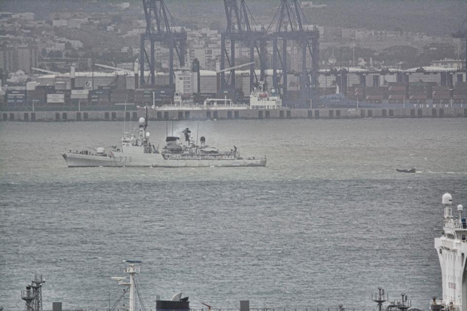 The P78 Cazadora sailed into the Bay of Gibraltar at around 9am this morning