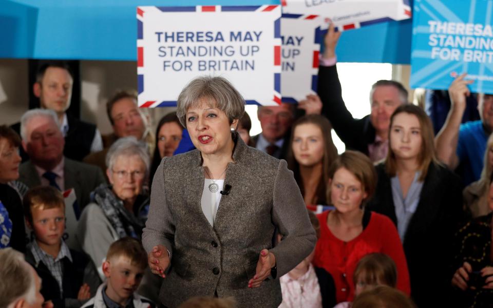  Theresa May is looking at a landslide win