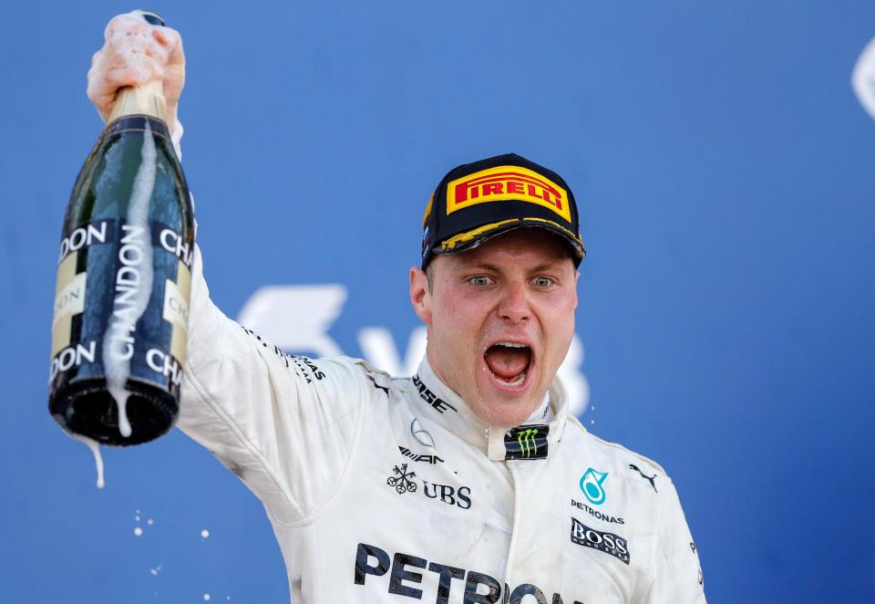 Valtteri Bottas celebrated victory at the Russian Grand Prix