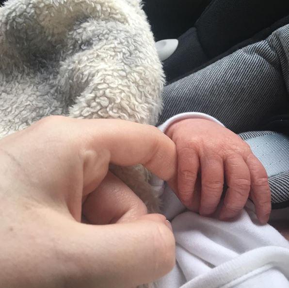  Amy shared the first picture of her baby girl last year