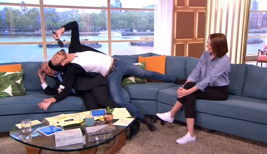  Eamonn Holmes was left speechless when Rylan Clark-Neal jumped on him on This Morning