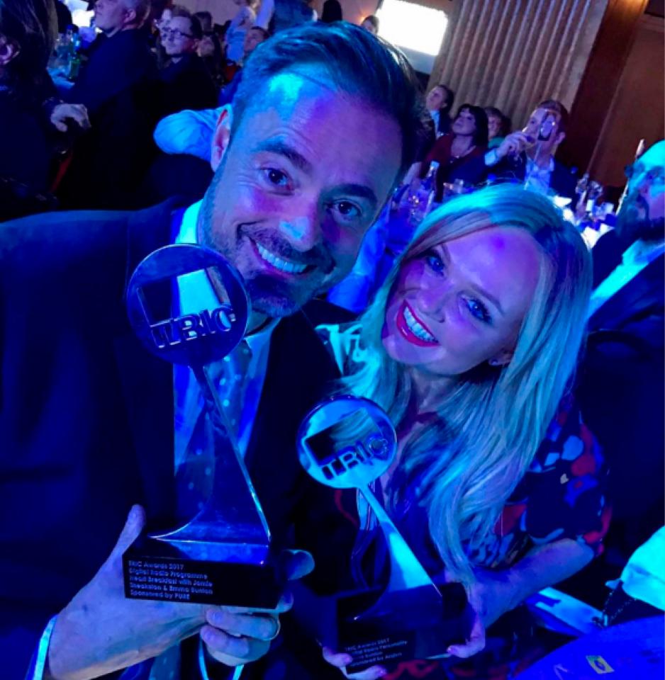  Last month Emma won Radio Presenter of The Year at the TRIC Awards