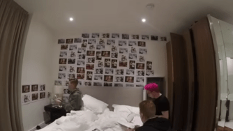  The YouTube star covered the walls of Caspar's bedroom in pictures of the two of them