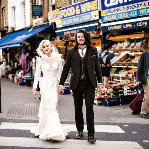  Sophia and husband Jorel on their wedding day