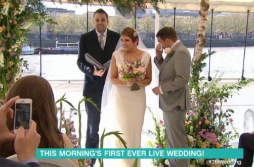  Cancer survivor Annie Cain tied the knot live on air