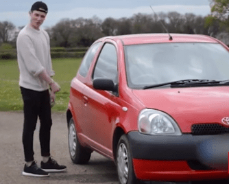  The film student has produced a Top Gear spoof in an effort to sell his family's Toyota Yaris