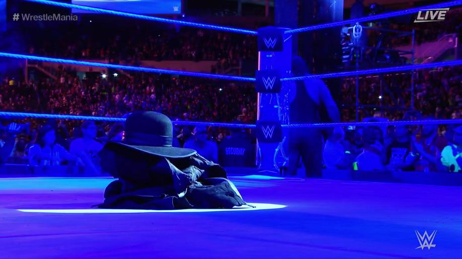 The Undertaker left his ring gear in the ring showing he has retired