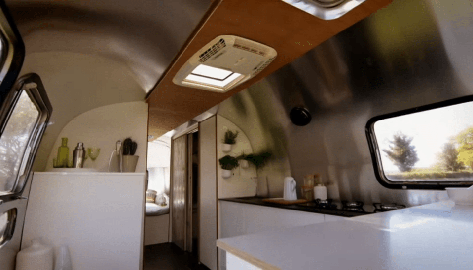  The caravan features two bedrooms, a kitchen and lounge area and a bathroom