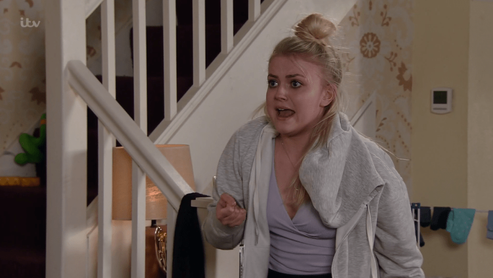 Bethany Platt became hysterical as she thought about the repercussions of her leaving the flat