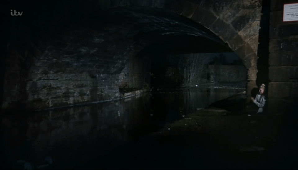 Bethany was left sitting underneath a bridge at the end of the episode