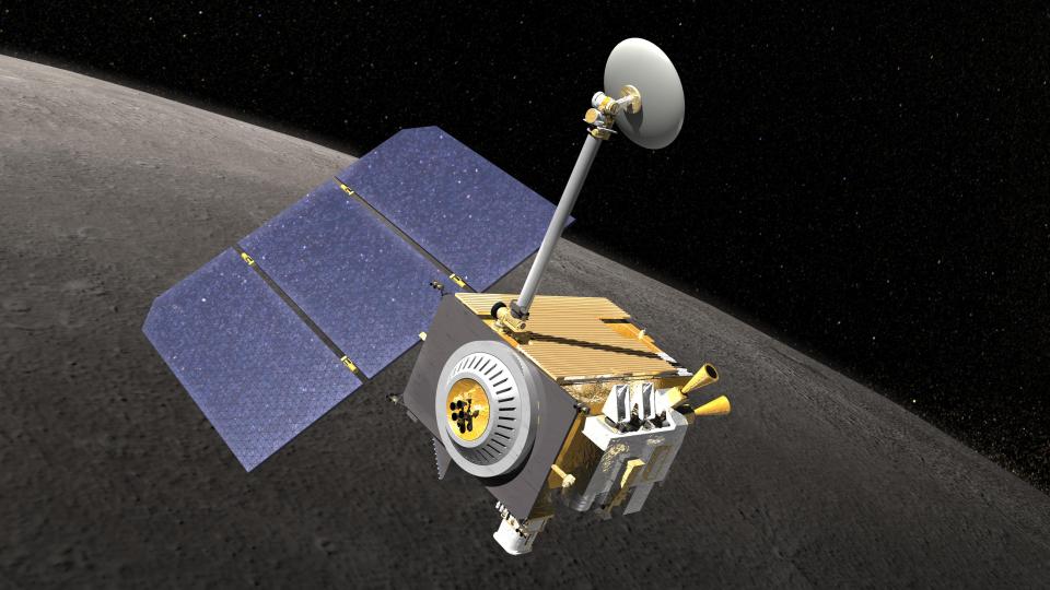  An artist's impression of Nasa's Lunar Reconnaissance Orbiter