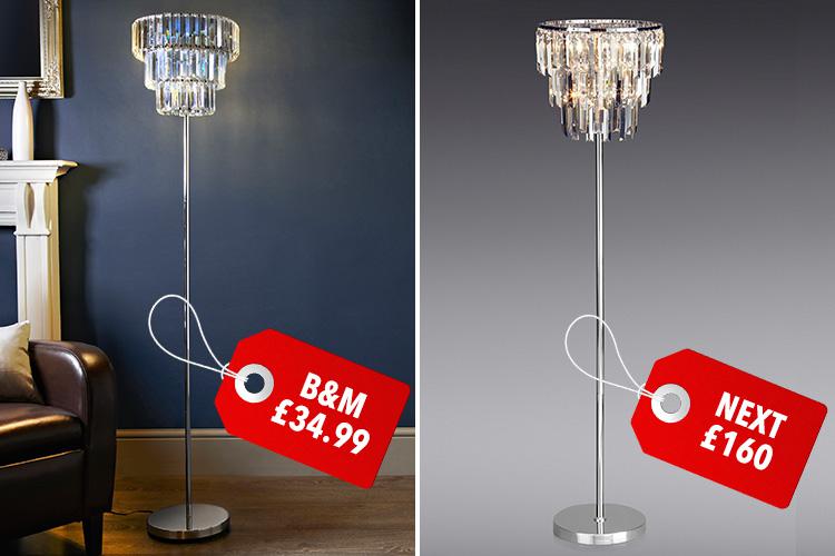  The lamp from B&M is £125 cheaper than the one from Next and they both look very similar