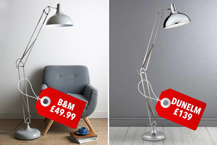  The Duelm chrome over-sized spotlight lamp costs £139, compared to the one from B&M that costs £49.99