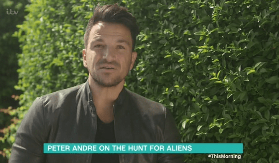  Peter Andre has set out on a 'hunt for aliens'