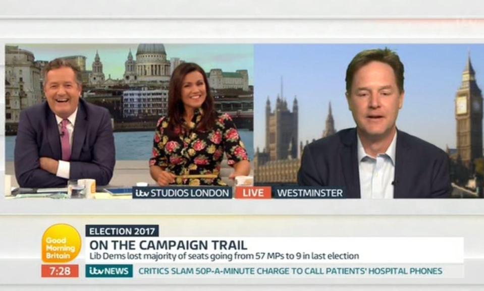  Piers Morgan laughed off the jibe on this morning's show on ITV