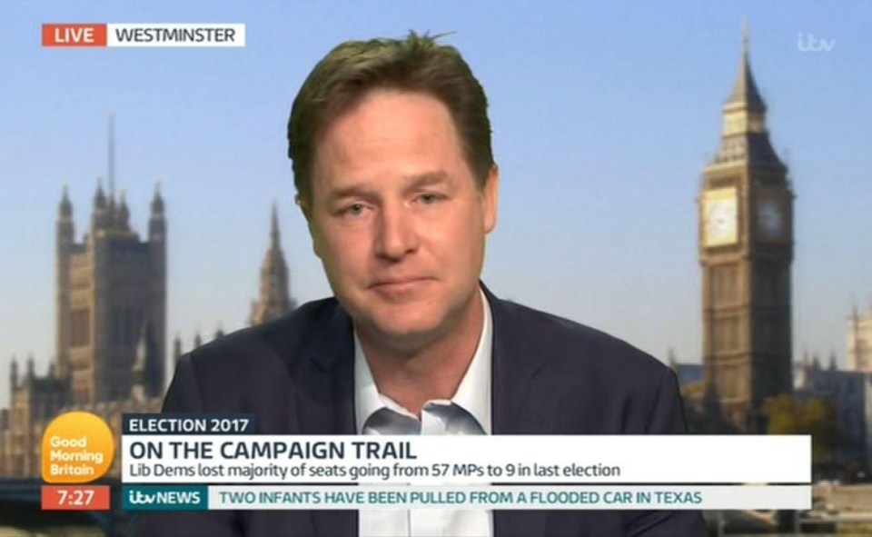 Mr Clegg slammed the ‘pompous’ Good Morning Britain host