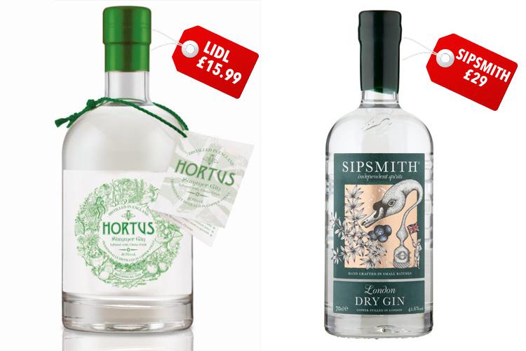  The bargain version costs £15.99 from Lidl, while Sipsmith's costs £29