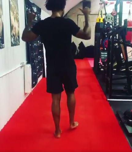  David Haye took his first steps without support since his Achilles operation