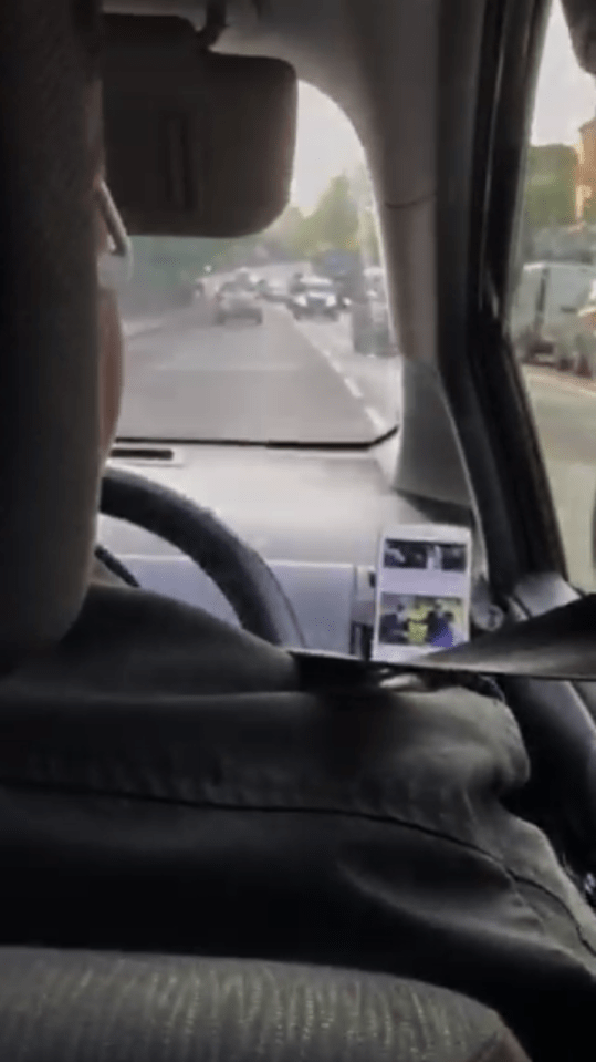  He claims the Uber driver was glued to his phone for around 30 minutes