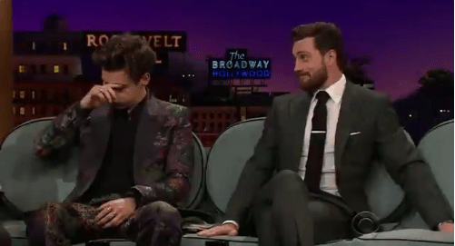  Harry was left cringing at James' cheeky remark