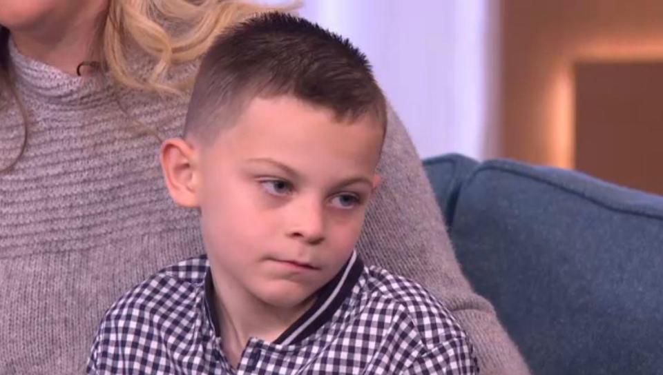  Harry, seven, appeared on This Morning just three weeks after the surgery and walked on set