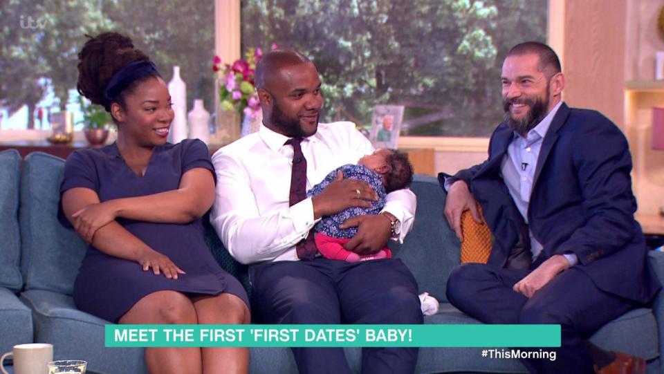  The couple sat alongside Fred Sirieix, who welcomes the First Date guests