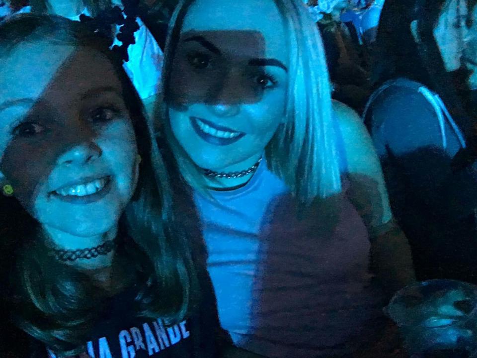 Grace and Hannah at the concert last Monday