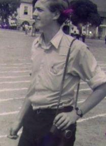 The future Labour leader while doing voluntary work at a school in Jamaica