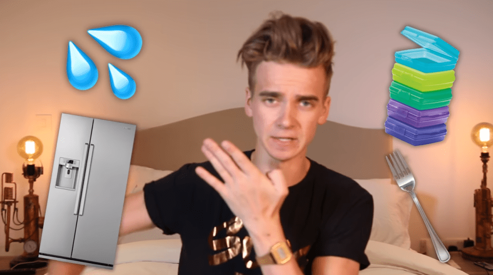 Joe Sugg’s latest prank on her ex-roommate Josh involved freezing all his cutlery, mugs and keys – so they couldn’t be used