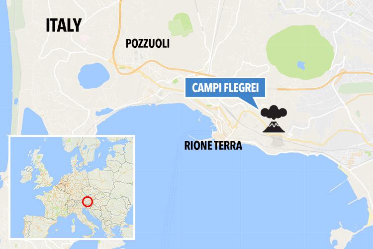  Camp Flegrei is near the western suburbs of Naples, south Italy