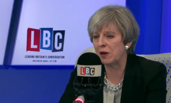  Theresa May opened up once more during a radio interview this evening