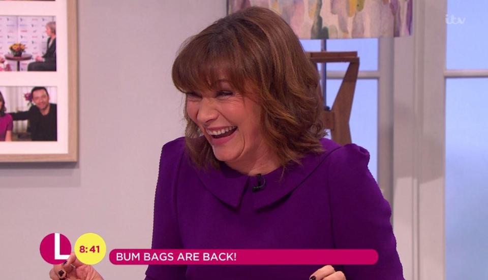  Lorraine said he wore a bum bag to hide his 'bulge'