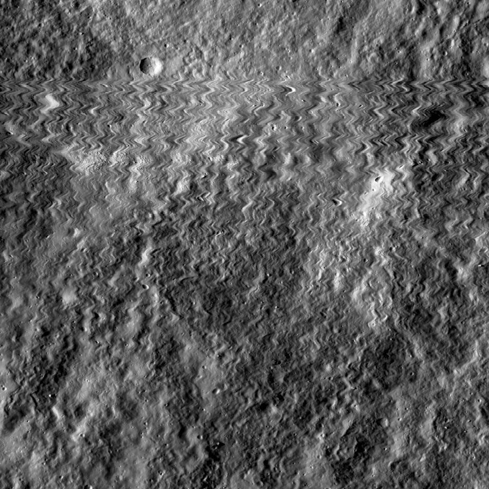  The speeding object caused a glitch in the Lunar Reconnaissance Orbiter's camera which made images appear warped (pictured) 