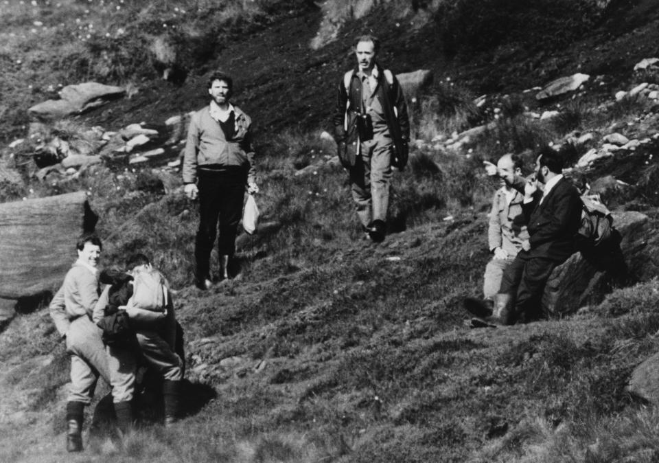  Brady buried his victims on Saddleworth Moor. Pictured is one of the search parties