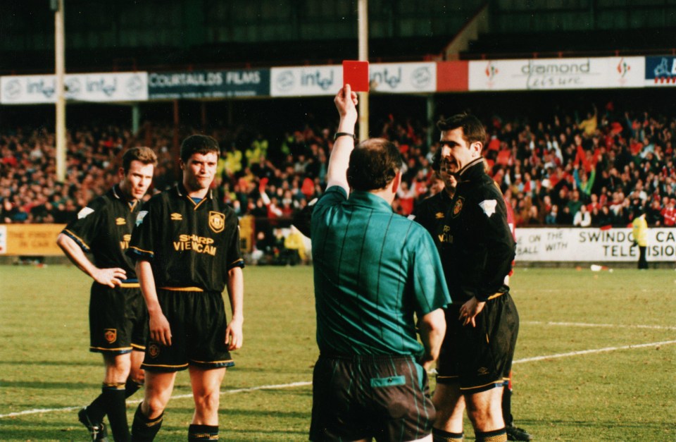 Eric Cantona was often sent off by referees as he issues with behaviour