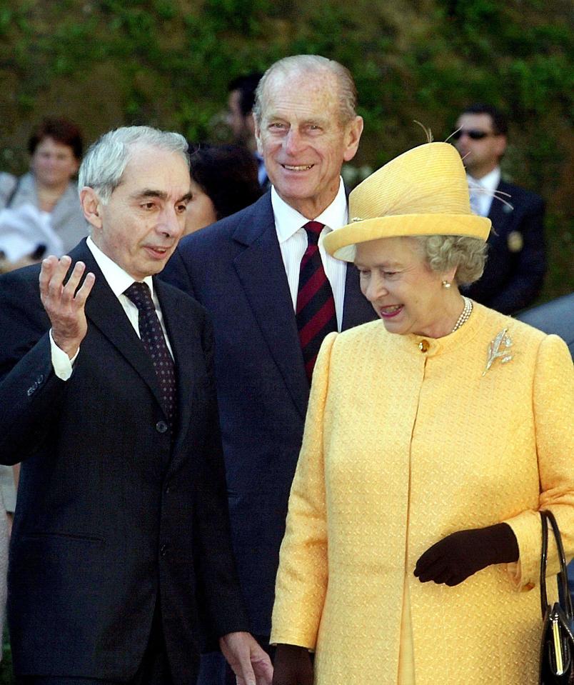  The Duke of Edinburgh and the Queen are greeted by Italian premier Giuliano Amato on a 2000 visit to Rome