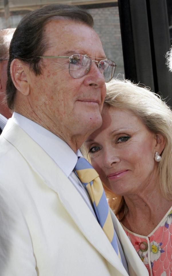 Sir Roger, pictured here with his wife Kristina in 2005