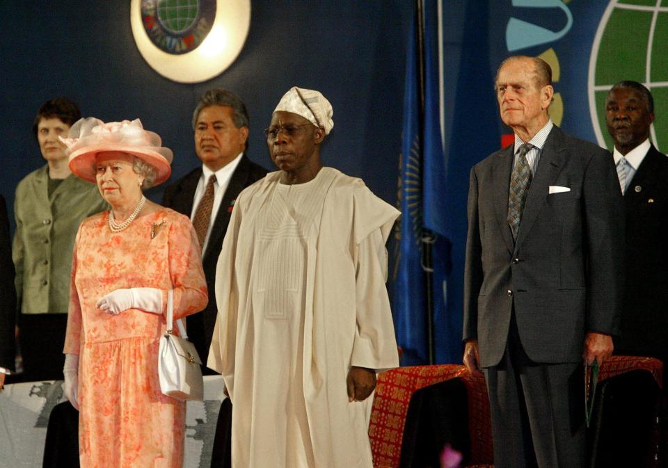  The Queen and Prince Philip with Nigerian President Olusegun Obasanjo in 2003